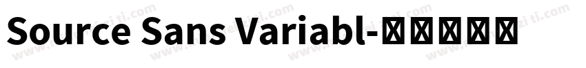 Source Sans Variabl字体转换